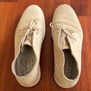 Men's Cream Leather Shoes